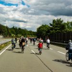 12.07.2020 Fahrraddemo in Oldenburg. Die Demo führte u.a. über die "Nordtangente", einem Autobahnähnlichen Teil des Autobahnrings. ** 07/12/2020 Bicycle demo in Oldenburg. The demo included over the "Nordtangente", a part of the motorway ring similar to a motorway.
