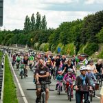 12.07.2020 Fahrraddemo in Oldenburg. Die Demo führte u.a. über die "Nordtangente", einem Autobahnähnlichen Teil des Autobahnrings. ** 07/12/2020 Bicycle demo in Oldenburg. The demo included over the "Nordtangente", a part of the motorway ring similar to a motorway.